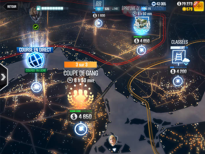 La carte de la ville dans CSR 2