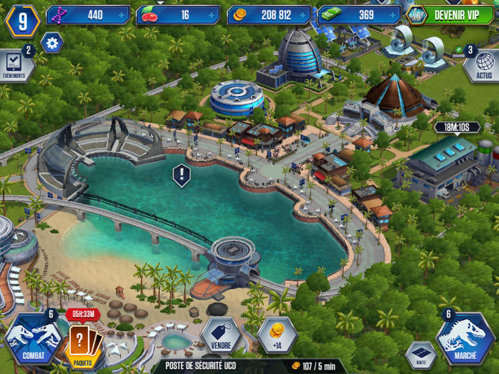 Le parc dans Jurassic World: Le jeu