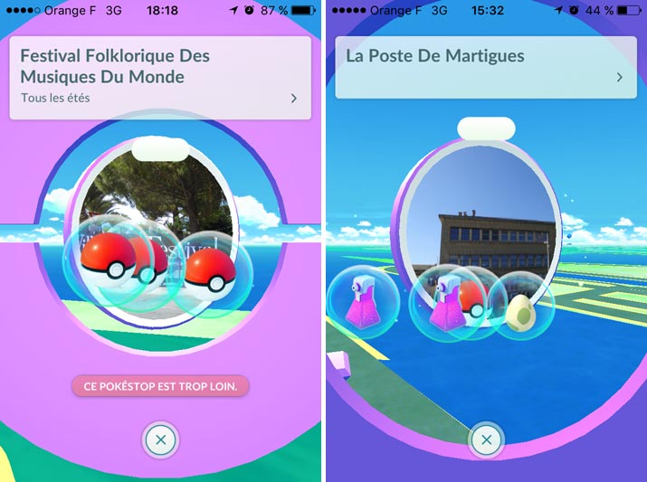 Pokéstops sur Pokémon Go