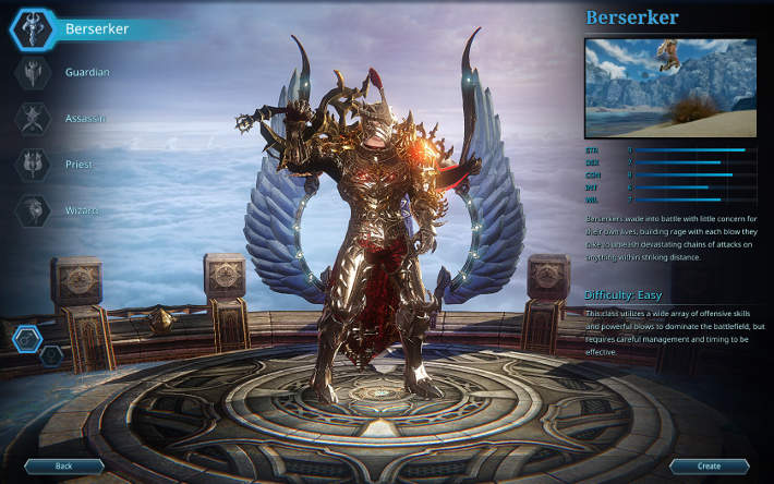 le berserker dans Riders of Icarus