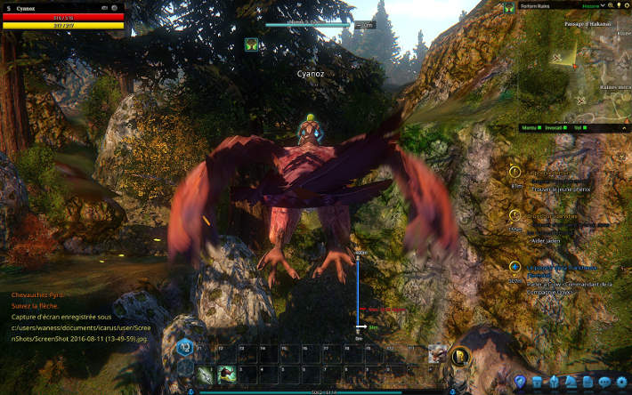 A dos de griffon dans Riders of Icarus