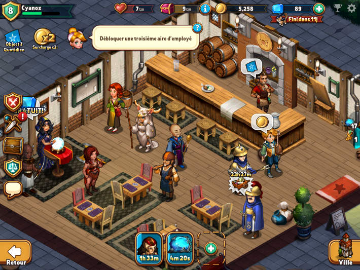 A l'auberge de Shop heroes