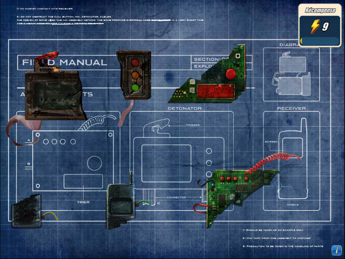 Mini jeu : reconstruire une bombe