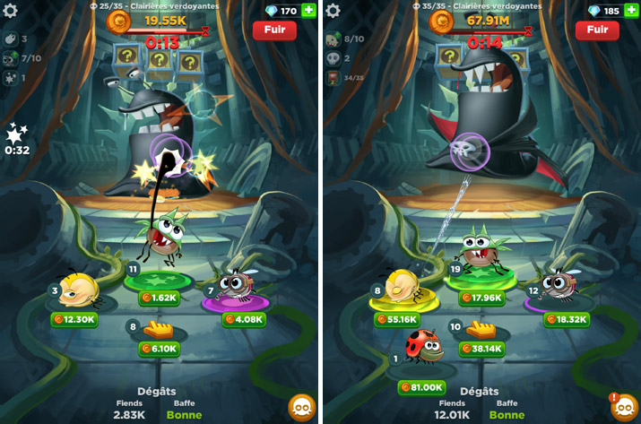 Combat de boss dans Best Fiends Forever