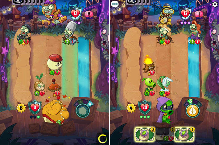 Bataille au tour par tour dans plants vs zombies heroes