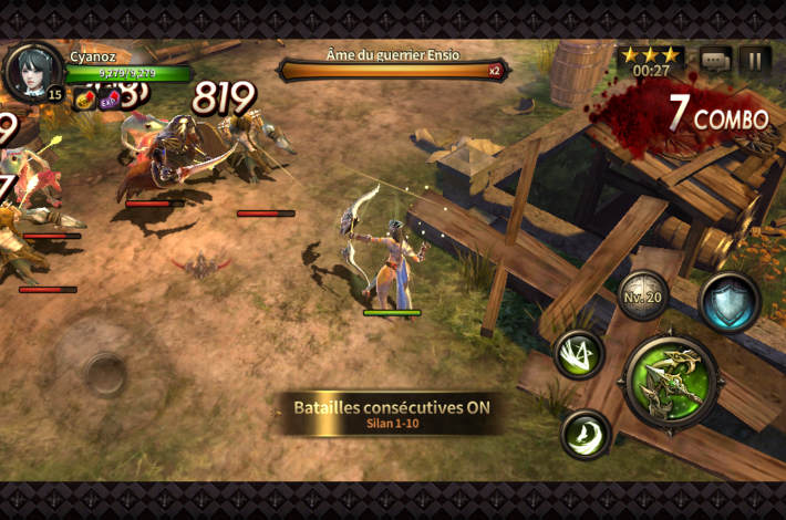 Hack'n slash classique sur mobile