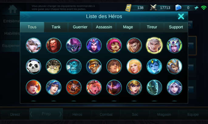 Liste des héros et leur classe : Mobile Legends