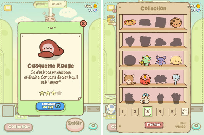 Collection de peluches dans Clawbert