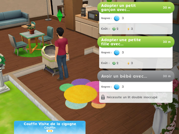 Avoir un bébé dans les Sims Mobile