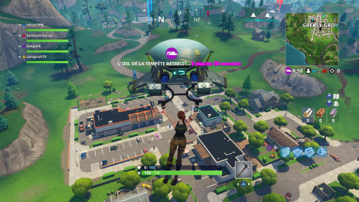 Largage sur la map dans Fornite Battle Royale