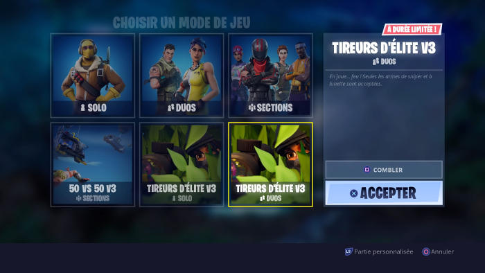 Différents modes Battle Royale