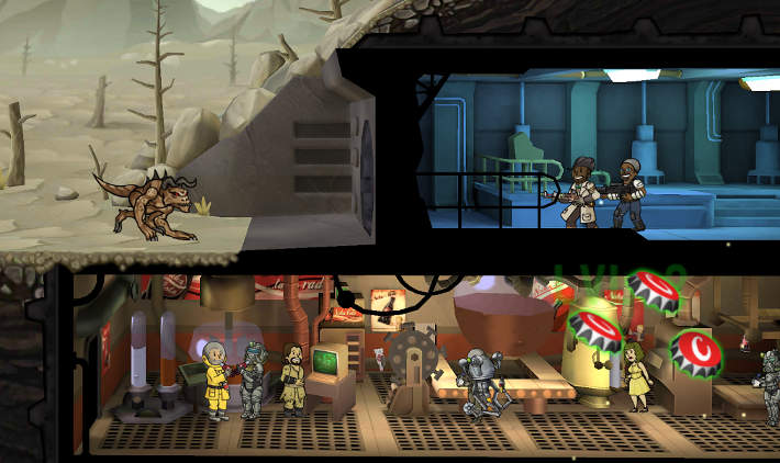 Attaque d'écorcheurs dans Fallout Shelter