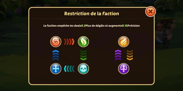 Les factions de Idle Heroes interagissent entre elles