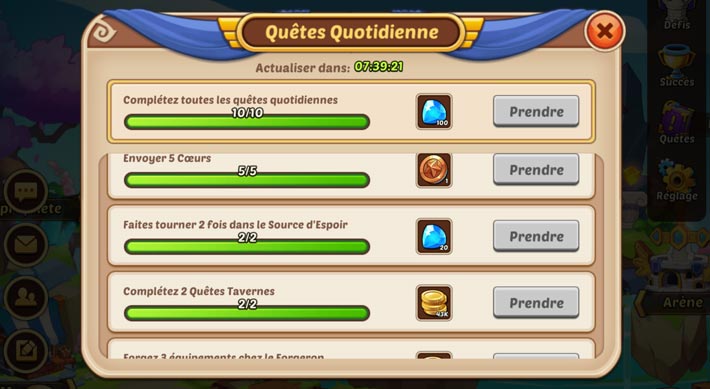 Comment gagner des gemmes premium dans Idle Heroes