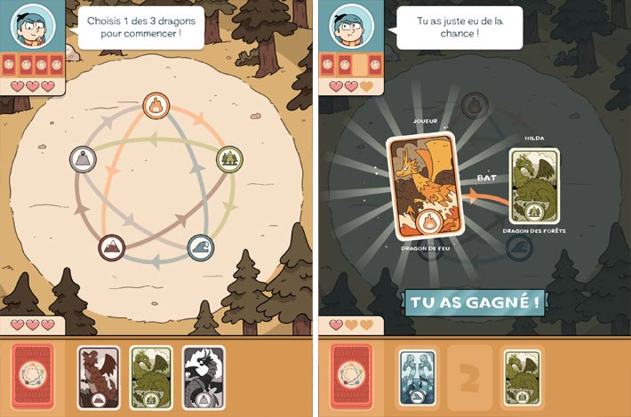 Hilda Creatures - Les cartes des Dragons