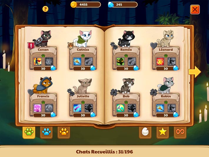 Castle Cats : Chatalogue pour votre collection de héros