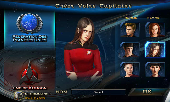 Capitaine de la fédération - Star trek: Alien Domain