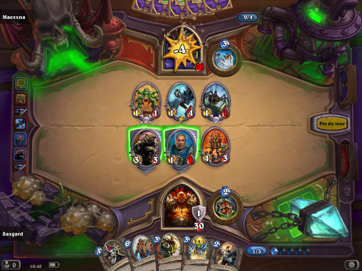 Bataille dans hearthStone