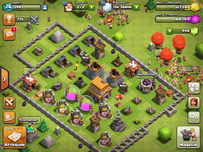 Notre base dans Clash of Clans