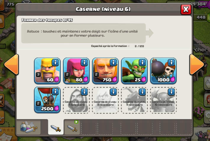 Clash Of Clans : La caserne