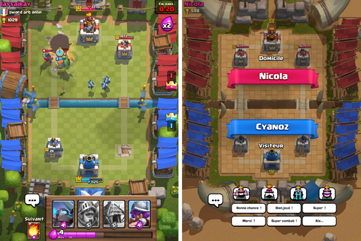 Batailles dans Clash Royale