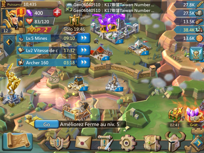 Notre forteresse dans lords mobile